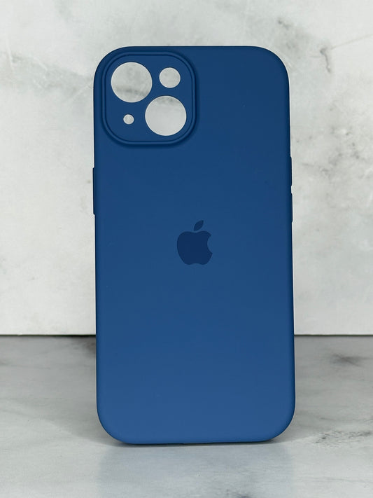 Silicone case azul con cámara 15