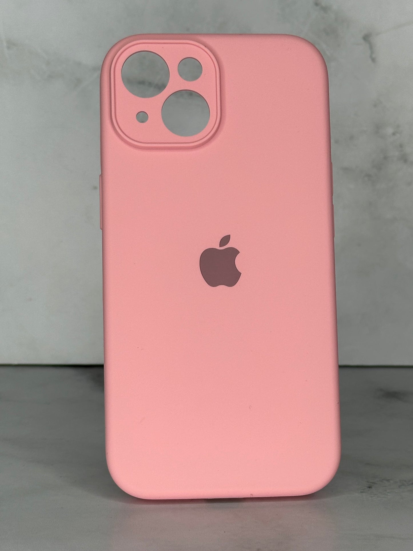Silicone case rosa con cámara 15