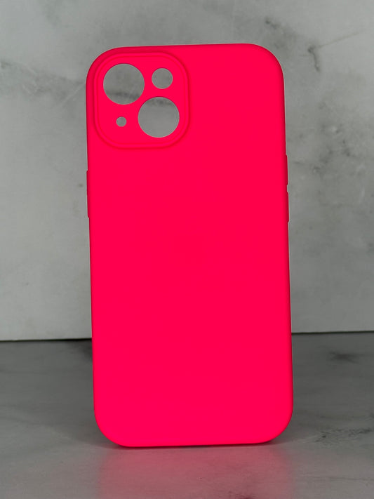 Silicone case fucsia con cámara 15