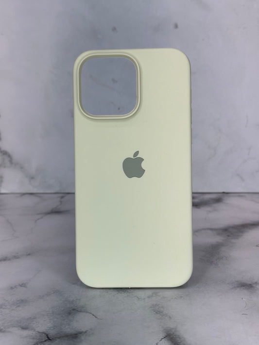 Silicone case blanco pastel 14 pro max